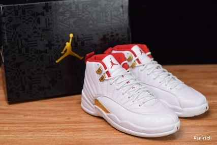 JORDAN WHITE 12 UNIVERSITY 130690-107 FIBA AIR RED 0820